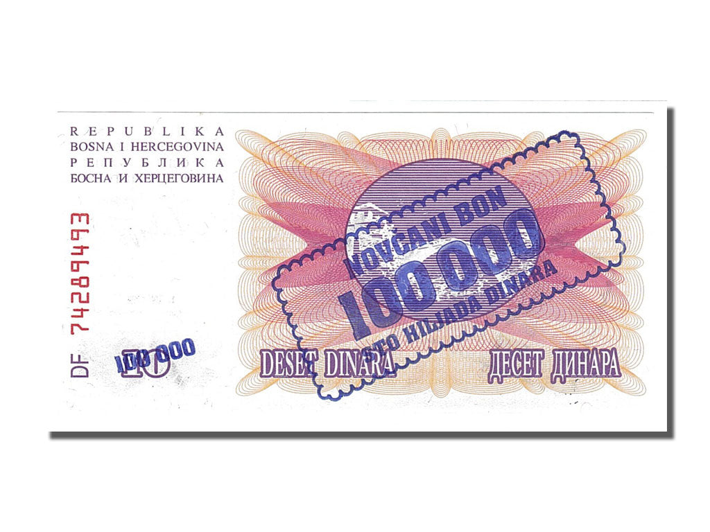 Banknote, Bosnia - Herzegovina, 100,000 Dinara, 1993, 1993-09-01, UNC(65-70)