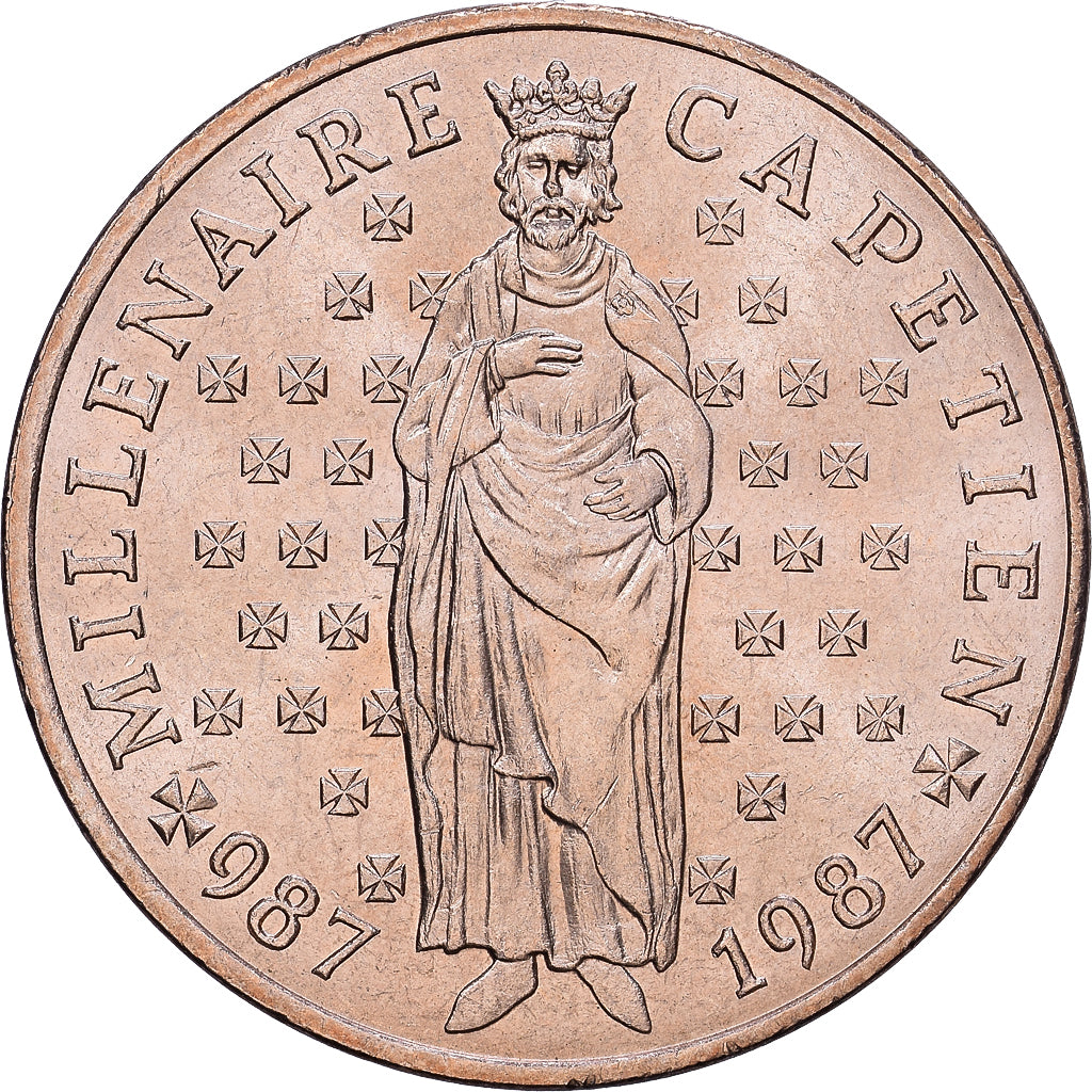 France, 10 Francs, 1987, MILLÉNAIRE CAPÉTIEN 1987, Cupro-aluminium-nickel