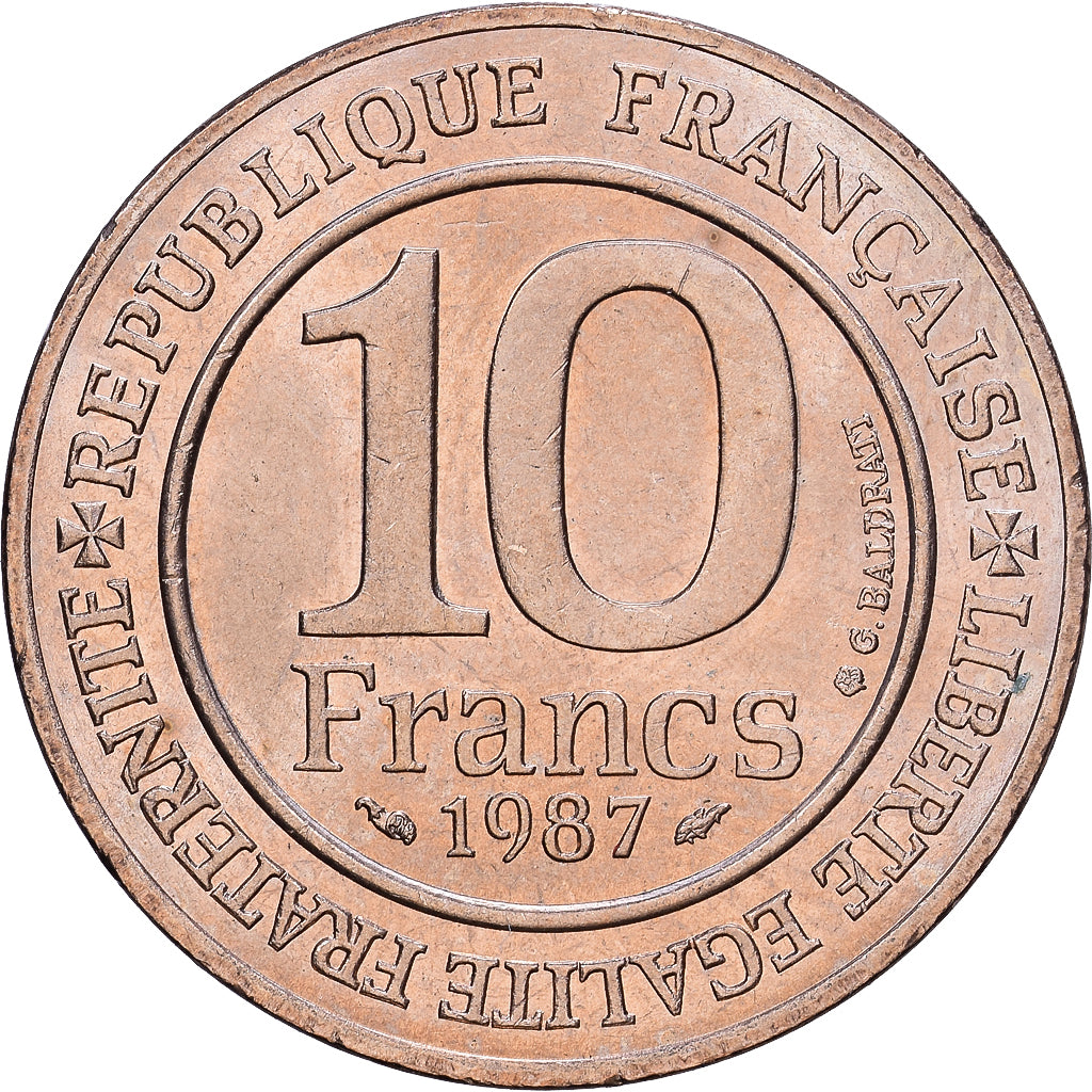 France, 10 Francs, 1987, MILLÉNAIRE CAPÉTIEN 1987, Cupro-aluminium-nickel