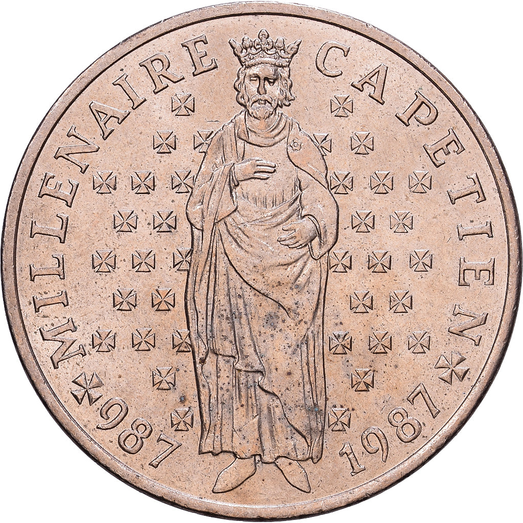 France, 10 Francs, 1987, MILLÉNAIRE CAPÉTIEN 1987, Cupro-aluminium-nickel