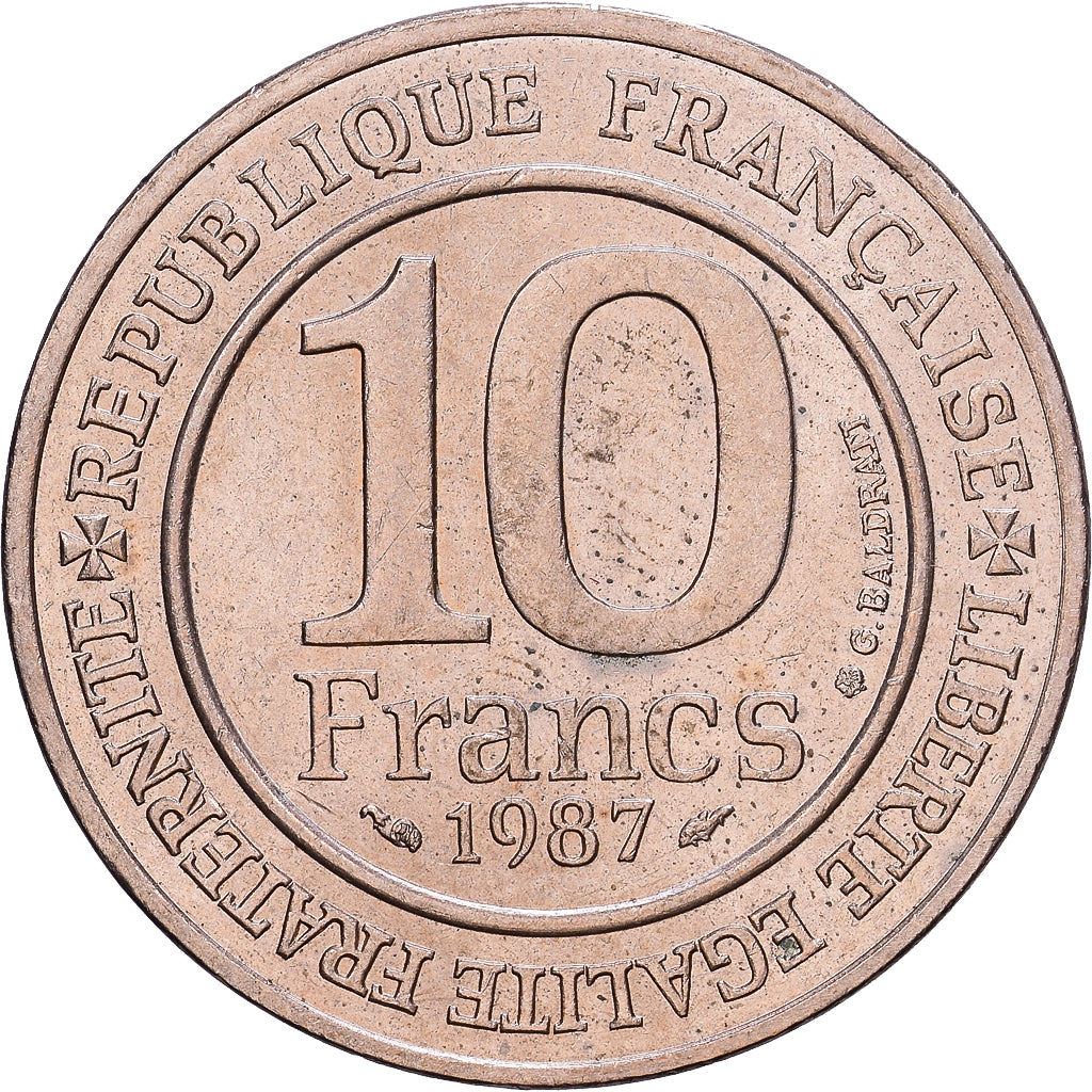 France, 10 Francs, 1987, MILLÉNAIRE CAPÉTIEN 1987, Cupro-aluminium-nickel