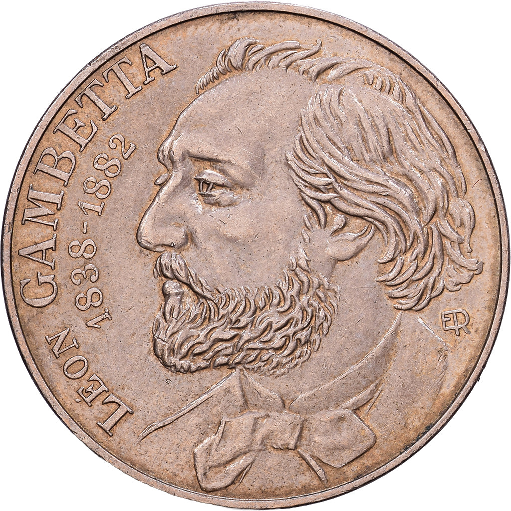 Frankrijk, 10 Francs, Gambetta, 1982, Paris, Cupro-aluminium-nickel, ZF+