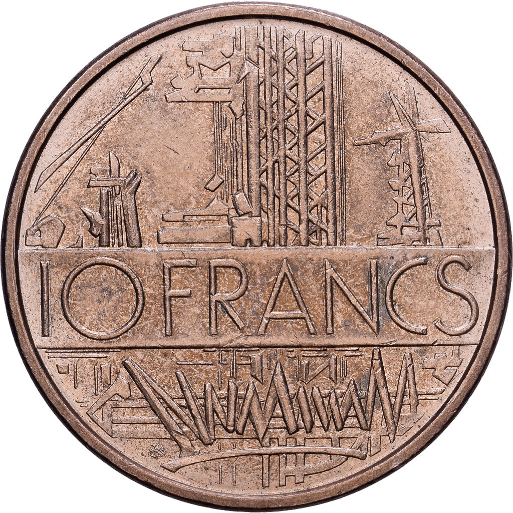 France, 10 Francs, Mathieu, 1974, Paris, Nickel-brass, AU(50-53), KM:940