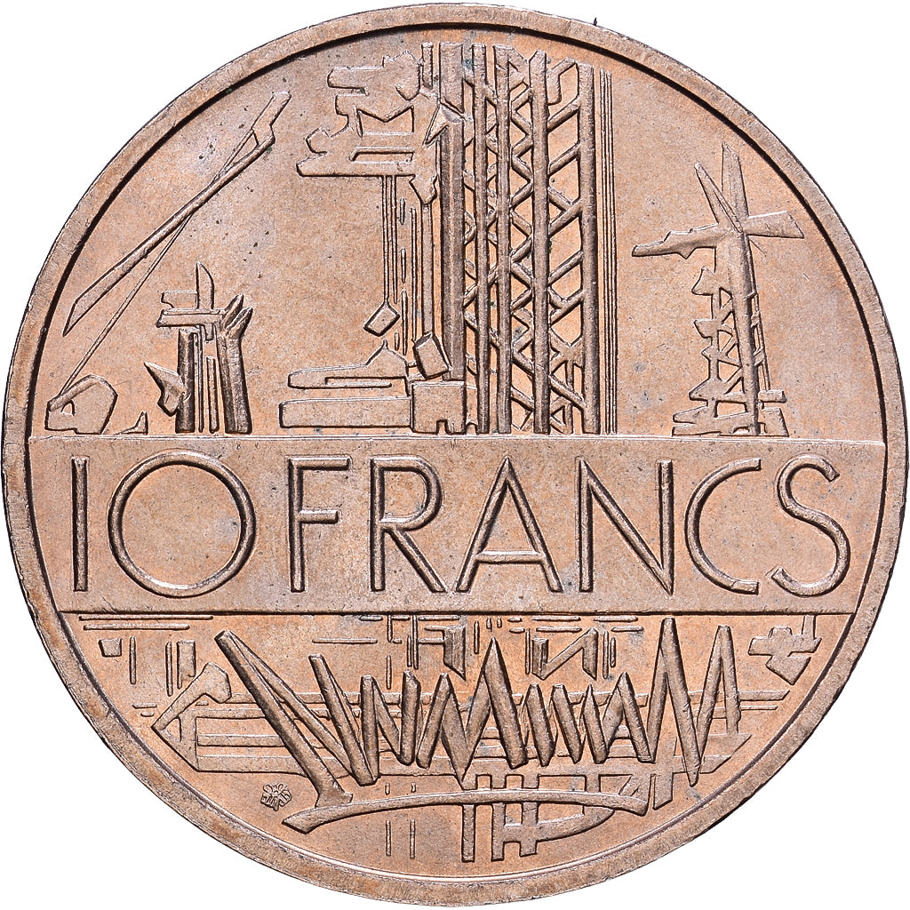 Francja, 10 Francs, Mathieu, 1979, Paris, Mosiądz niklowy, AU(50-53), KM:940