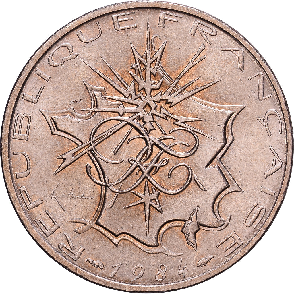 France, 10 Francs, Mathieu, 1984, Paris, Nickel-brass, AU(50-53), KM:940