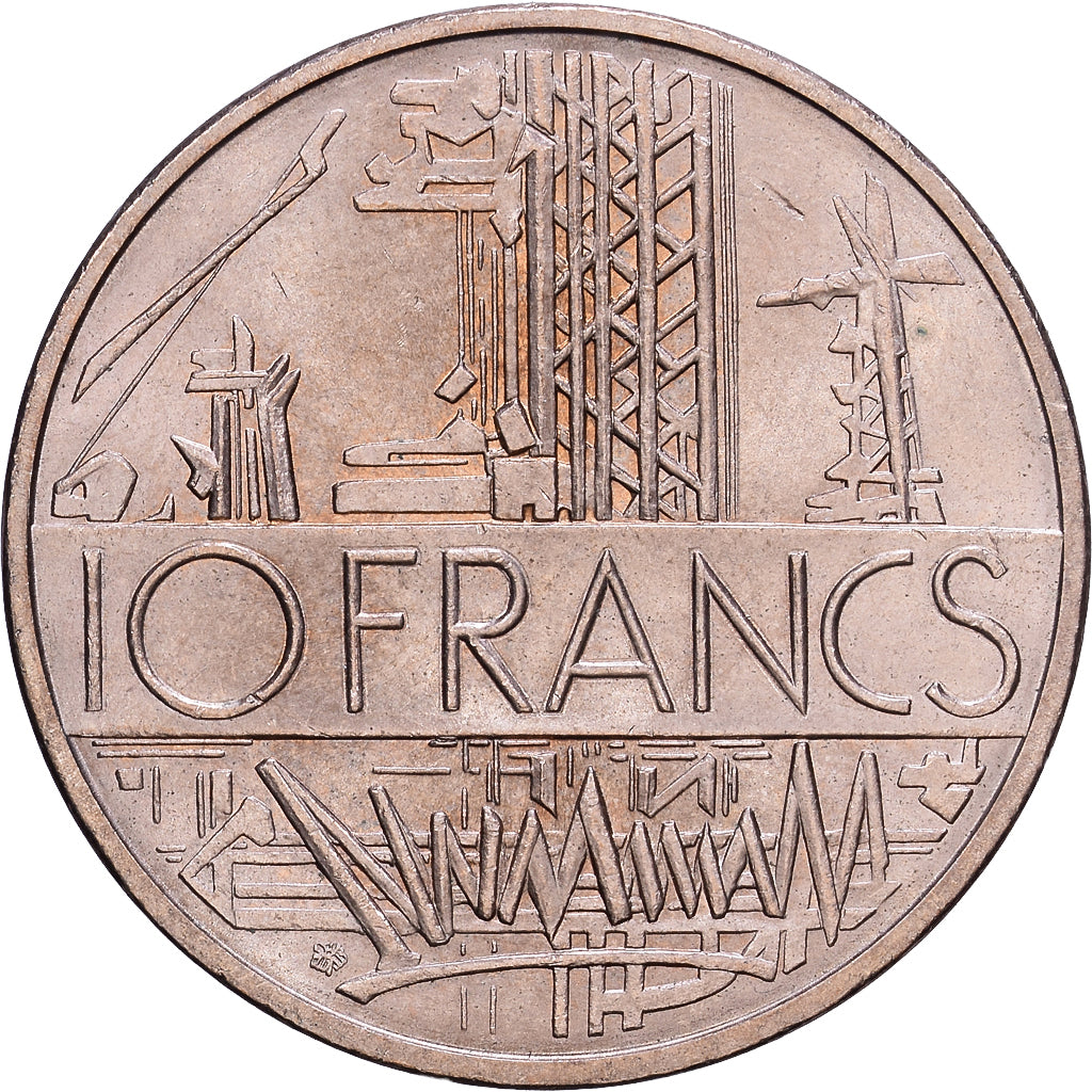 France, 10 Francs, Mathieu, 1984, Paris, Nickel-brass, AU(50-53), KM:940