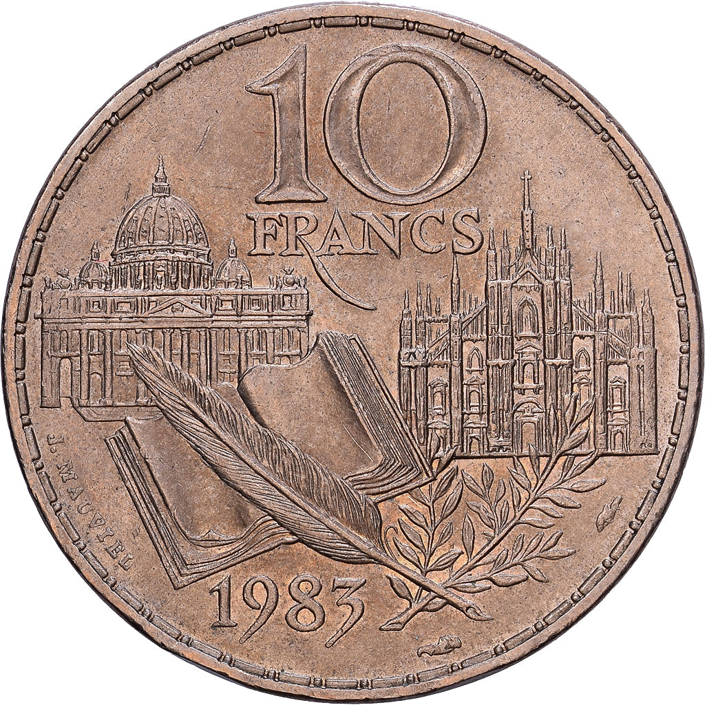Frankrijk, 10 Francs, Stendhal, 1983, Monnaie de Paris, Nickel-Bronze, ZF+