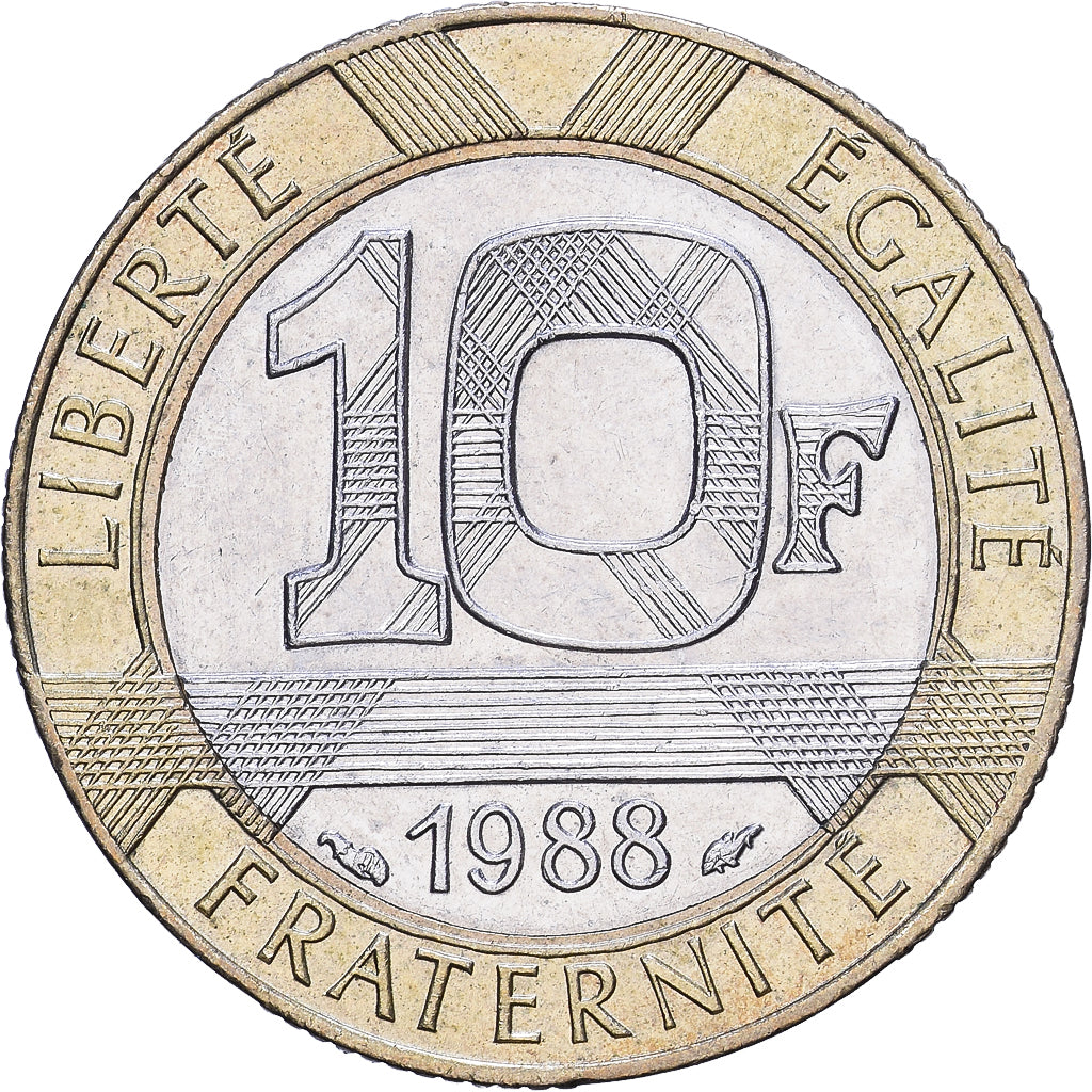 Frankreich, 10 Francs, Génie, 1988, Monnaie de Paris, Bi-Metallic, SS+