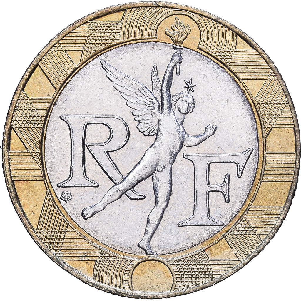 France, 10 Francs, Génie, 2000, Monnaie de Paris, Bi-Metallic, AU(55-58)