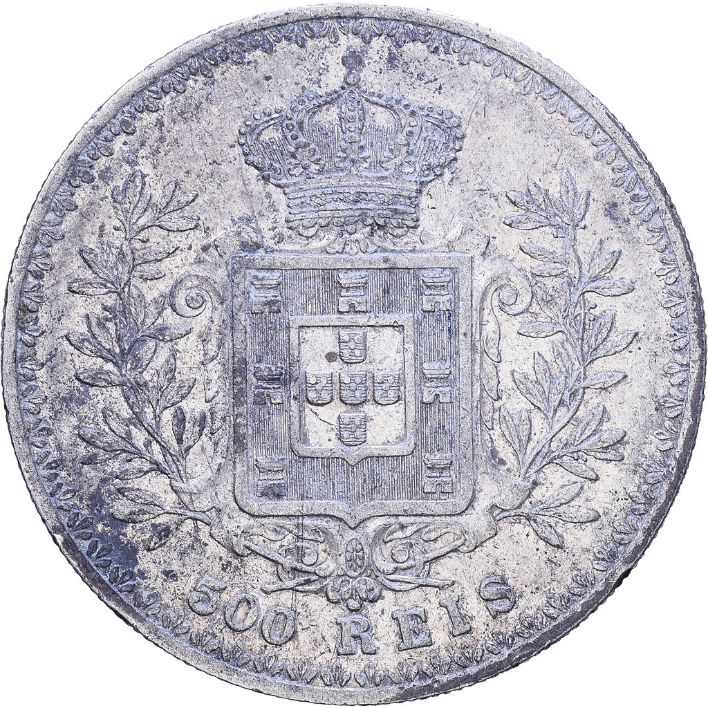 Portugal, Carlos I, 500 Reis, 1907, Silver, VF(20-25), KM:535