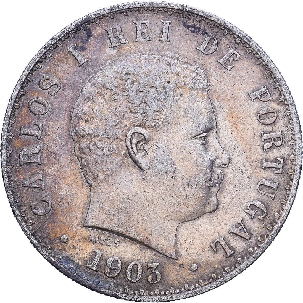 Portugal, Carlos I, 500 Reis, 1903, Silver, EF(40-45), KM:535