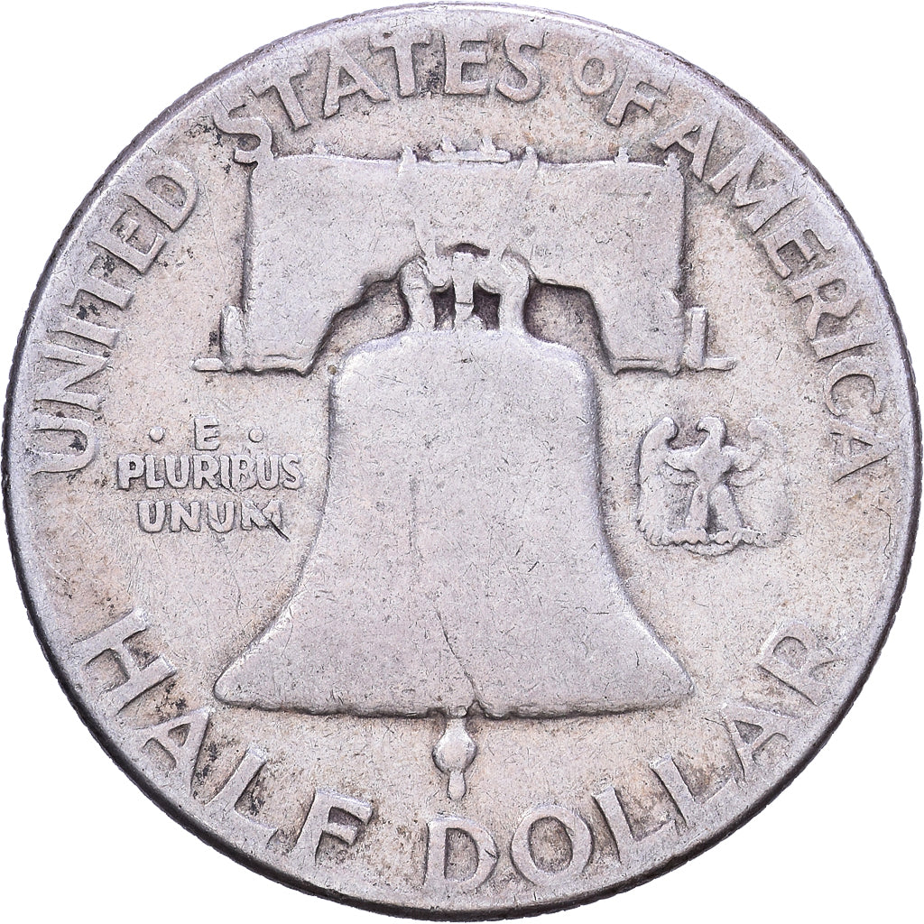 Estados Unidos, Half Dollar, Franklin Half Dollar, 1951, U.S. Mint, Plata, BC+