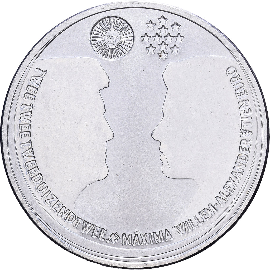 Nederland, Beatrix, 10 Euro, Guillaume and Maxima wedding, 2002, Utrecht