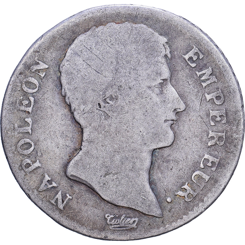 Moneda, Francia, Napoléon I, Franc, 1806, Paris, BC+, Plata, KM:672.1