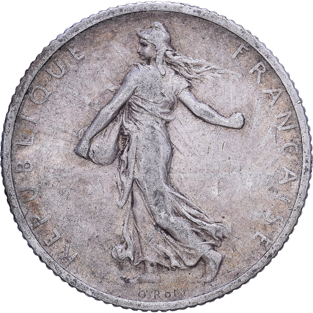 Francia, 1 Franc, Semeuse, 1902, Paris, Plata, BC+, Gadoury:467, KM:844.1