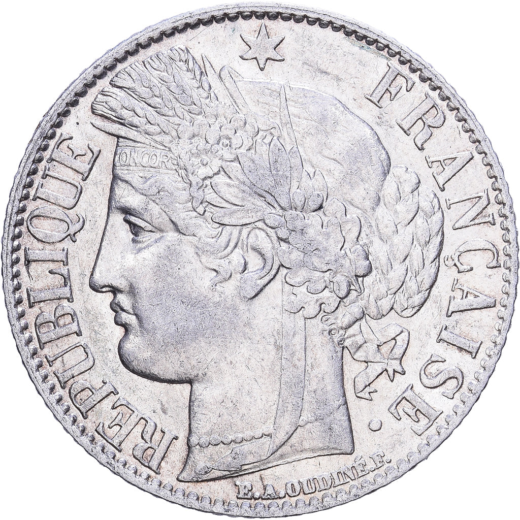 France, Franc, Cérès, 1888, Paris, Silver, AU58, KM:822.1