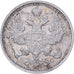 Rusia, Nicholas II, 20 Kopeks, 1915, Saint Petersburg, Plata, MBC+, KM:22a.2