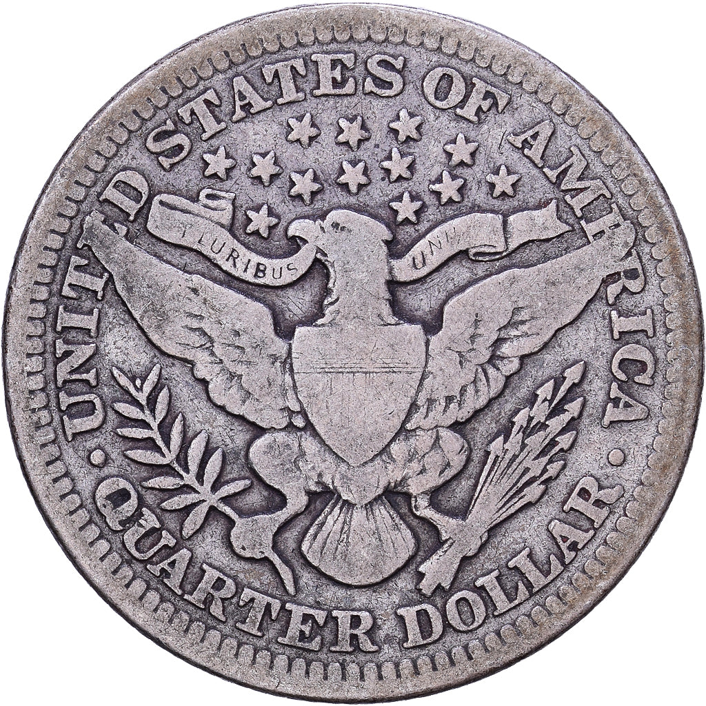 United States, Quarter, Barber Quarter, 1905, U.S. Mint, Silver, VF(30-35)