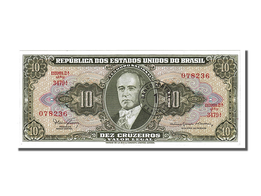 Banknote, Brazil, 1 Centavo on 10 Cruzeiros, 1966, UNC(65-70)