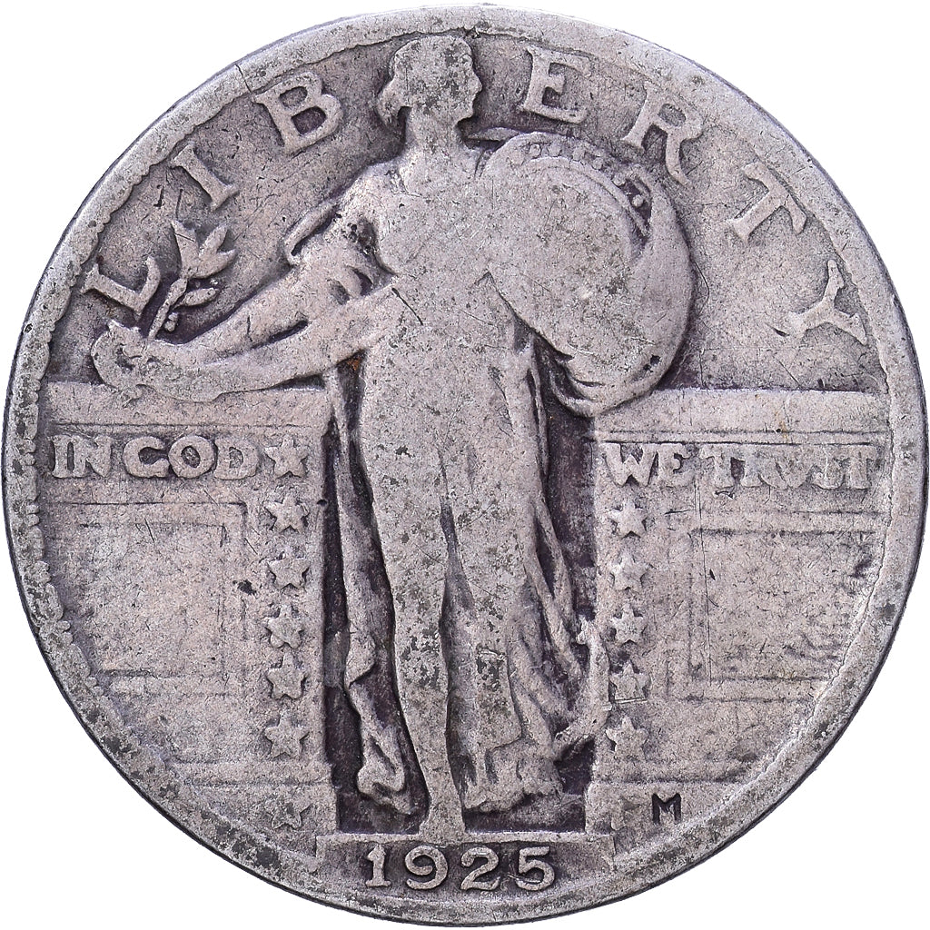 United States, Standing Liberty Quarter, 1925, Philadelphia, Silver, VF(20-25)