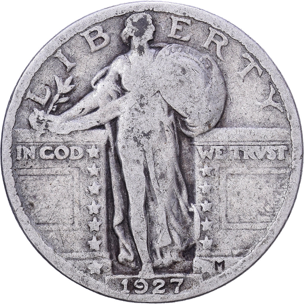 USA, Quarter, Standing Liberty Quarter, 1927, U.S. Mint, Srebro, VF(20-25)