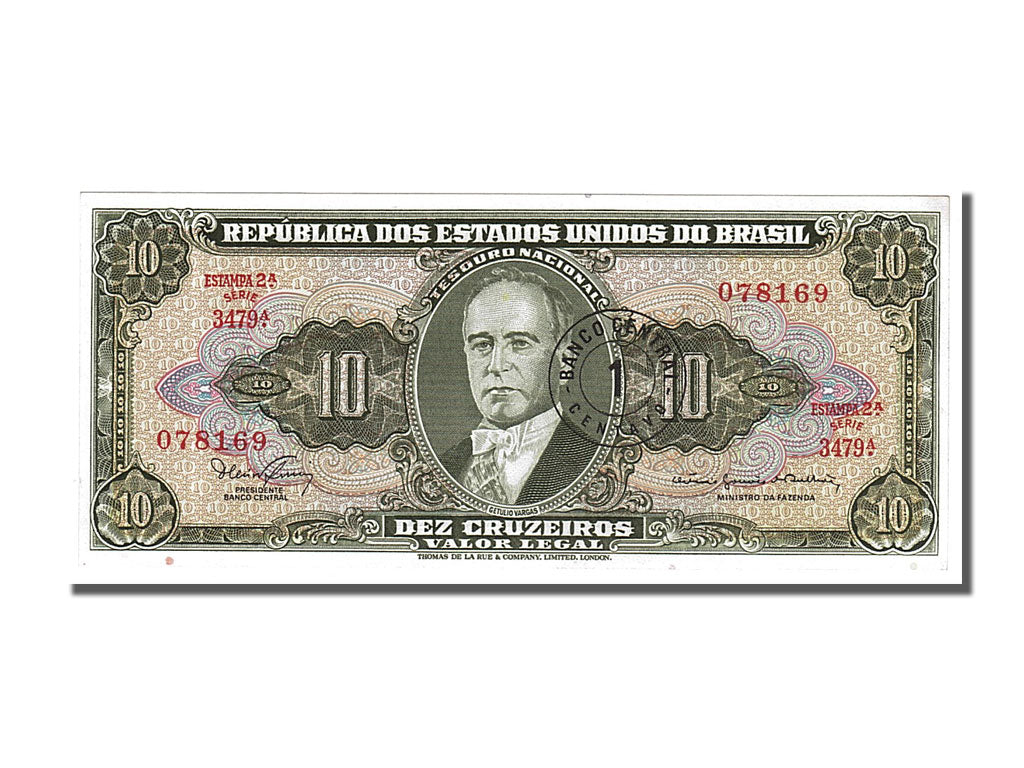 Banknote, Brazil, 1 Centavo on 10 Cruzeiros, 1966, UNC(65-70)