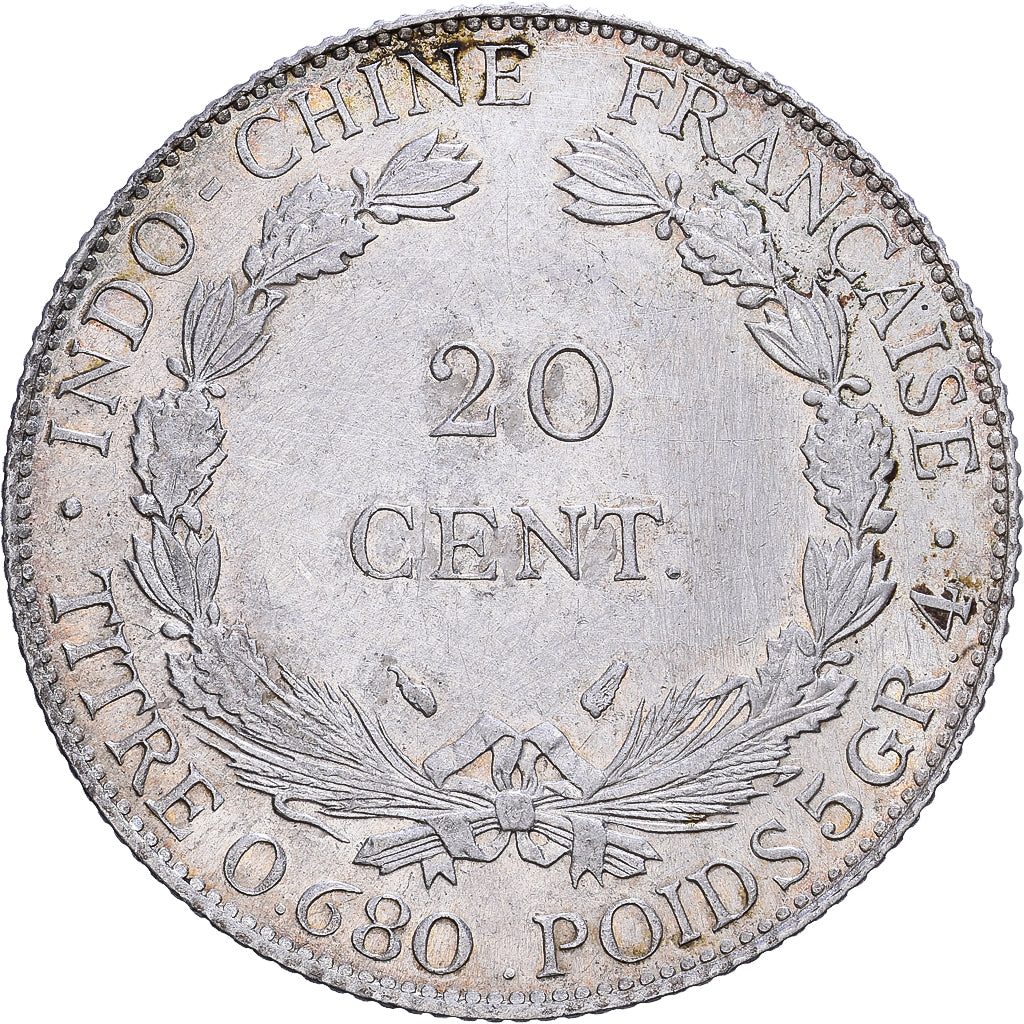 French Indochina, 20 Cents, 1937, Paris, Silber, SS+, KM:17.2