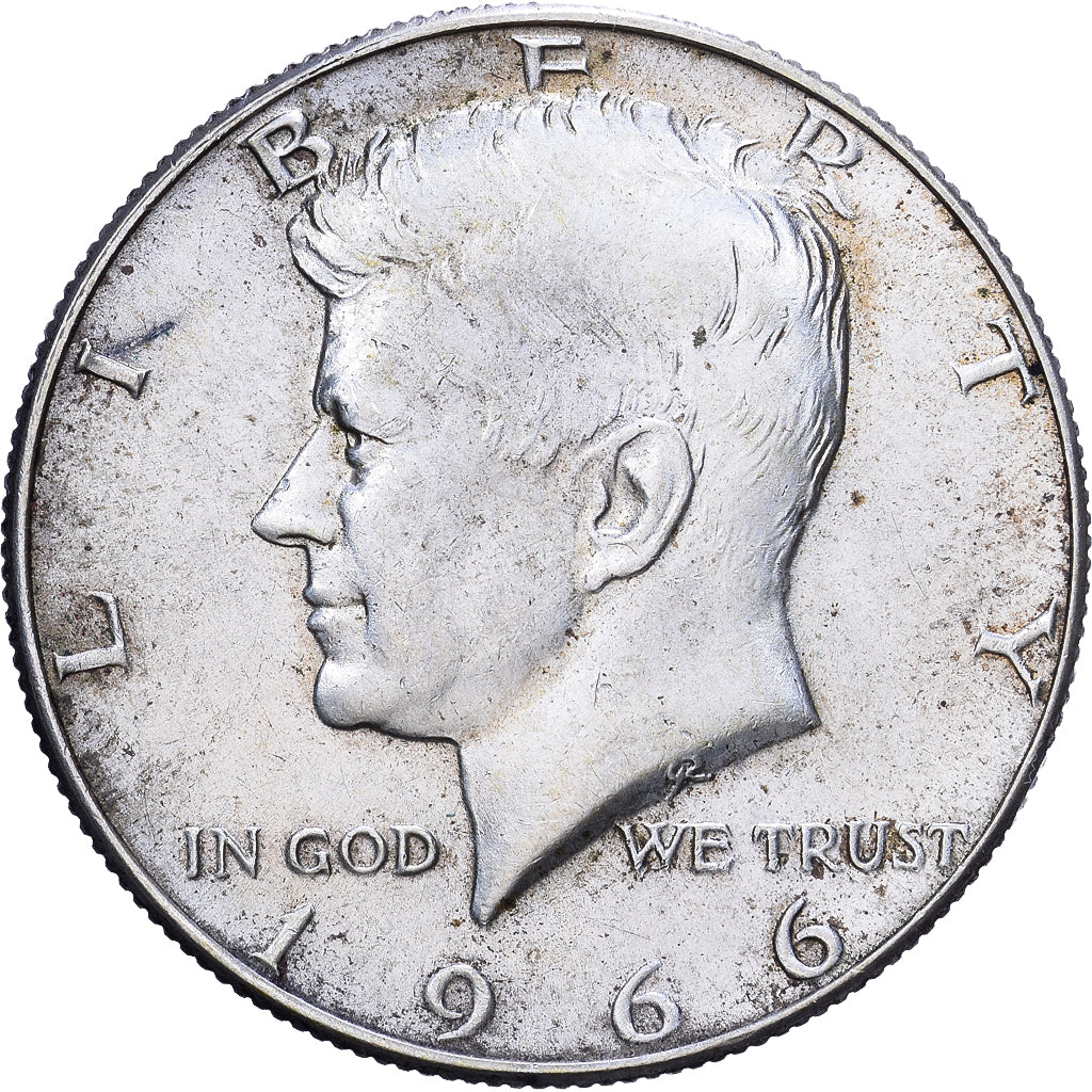 Estados Unidos, Half Dollar, Kennedy Half Dollar, 1966, Philadelphia, Plata