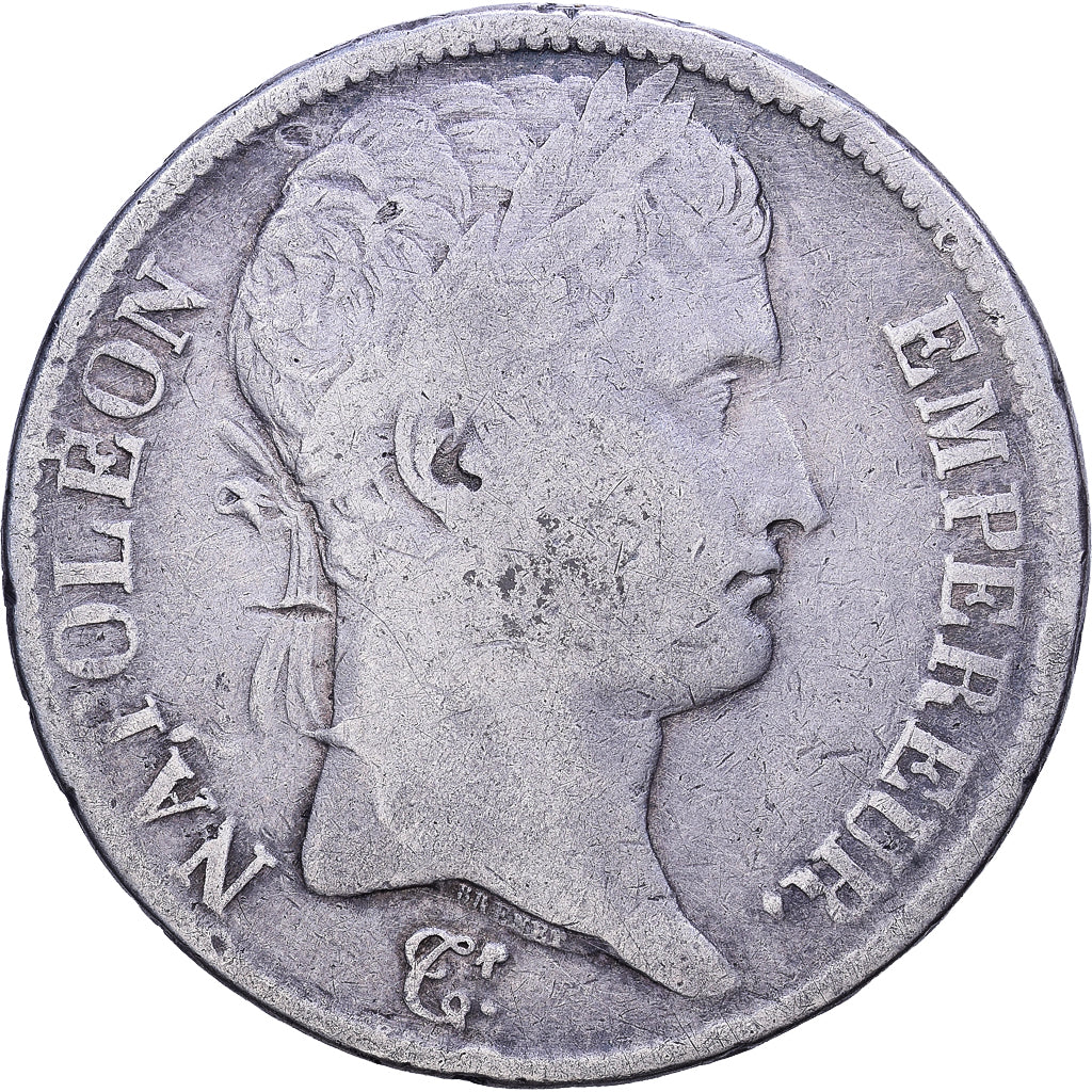 France, 5 Francs, Napoléon I, 1808, Rouen, Argent, TB, Gadoury:583, KM:686.2