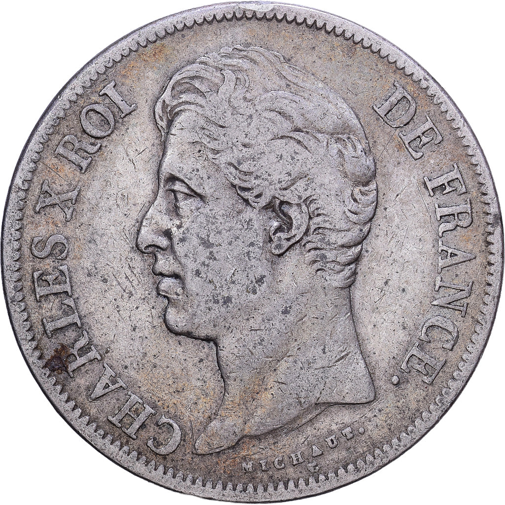 Frankrijk, 5 Francs, Charles X, 1829, Paris, Zilver, FR, KM:728.1