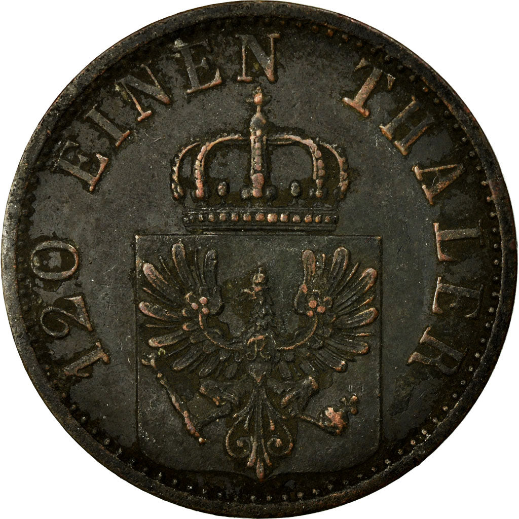 Moneda, Estados alemanes, PRUSSIA, Wilhelm I, 3 Pfennig, 1870, Cleves, MBC+