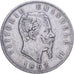 Italia, Vittorio Emanuele II, 5 Lire, 1862, Naples, Plata, BC+, KM:8.4