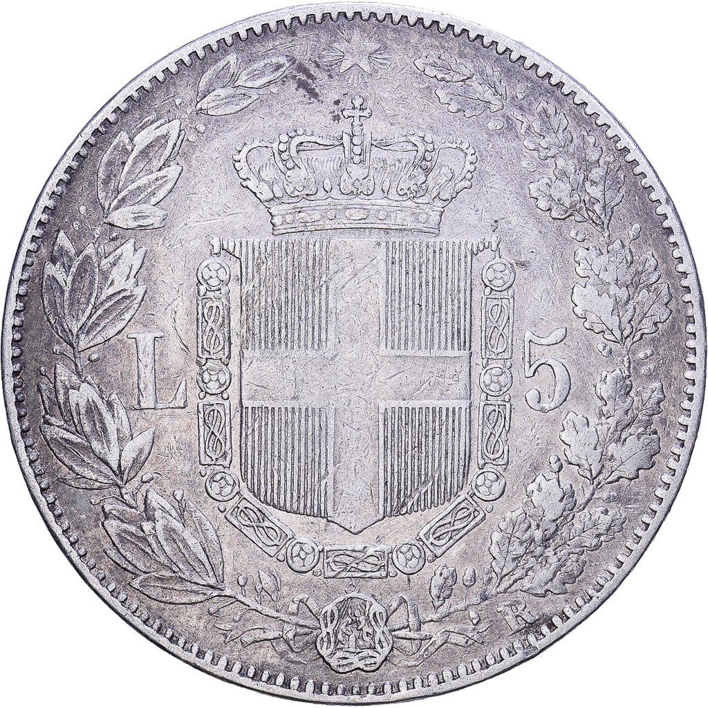 Italien, Umberto I, 5 Lire, 1879, Rome, Silber, S+, KM:20