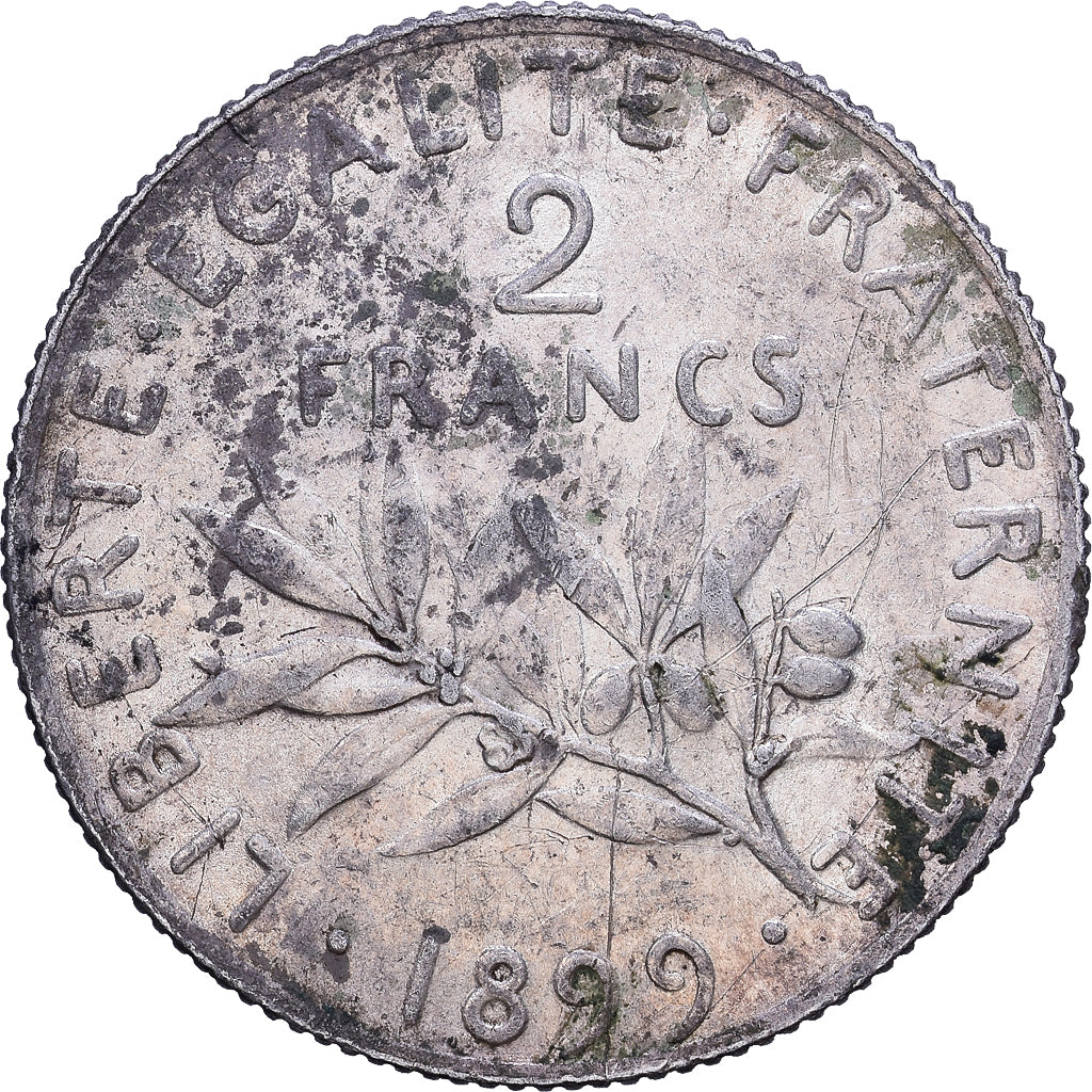 Francia, 2 Francs, Semeuse, 1899, Paris, Argento, MB+, Gadoury:532