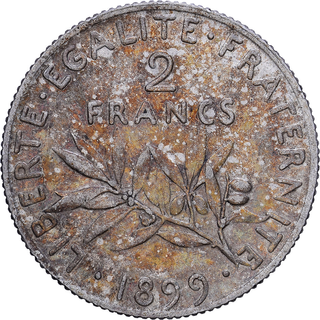 Francia, 2 Francs, Semeuse, 1899, Paris, Argento, BB, Gadoury:532