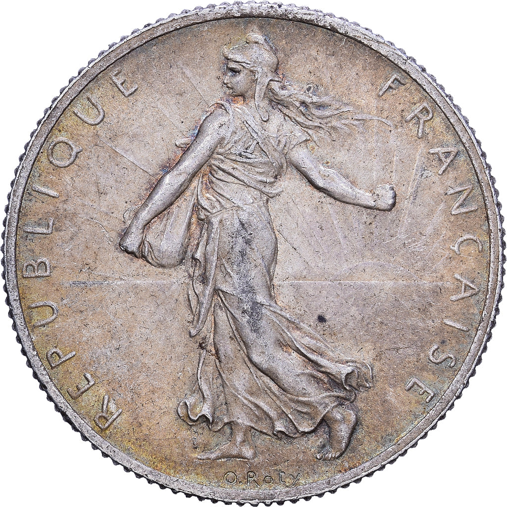 France, 2 Francs, Semeuse, 1914, Castelsarrasin, Silver, AU(50-53), Gadoury:532