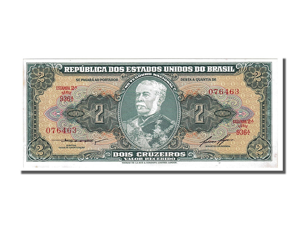 Banconote, Brasile, 2 Cruzeiros, 1956, FDS