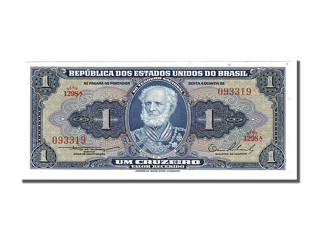 Banknote, Brazil, 1 Cruzeiro, 1954, UNC(65-70)