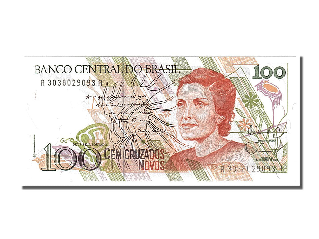 Banknote, Brazil, 100 Cruzados Novos, 1989, UNC(65-70)