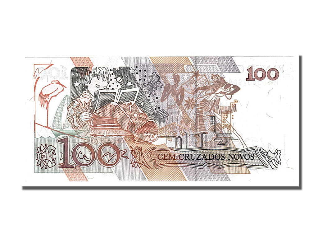 Banknote, Brazil, 100 Cruzados Novos, 1989, UNC(65-70)