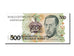 Geldschein, Brasilien, 500 Cruzeiros on 500 Cruzados Novos, 1990, UNZ