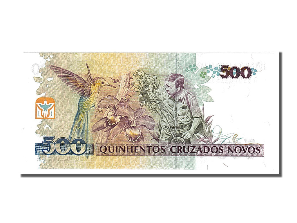 Geldschein, Brasilien, 500 Cruzeiros on 500 Cruzados Novos, 1990, UNZ