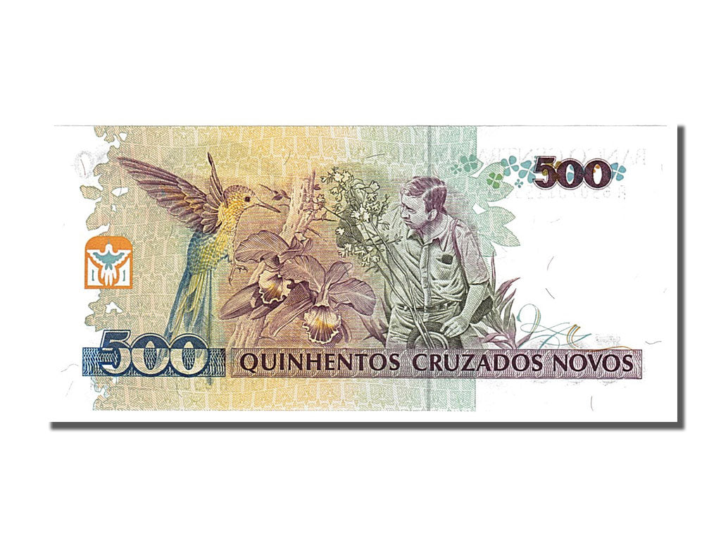 Geldschein, Brasilien, 500 Cruzeiros on 500 Cruzados Novos, 1990, UNZ