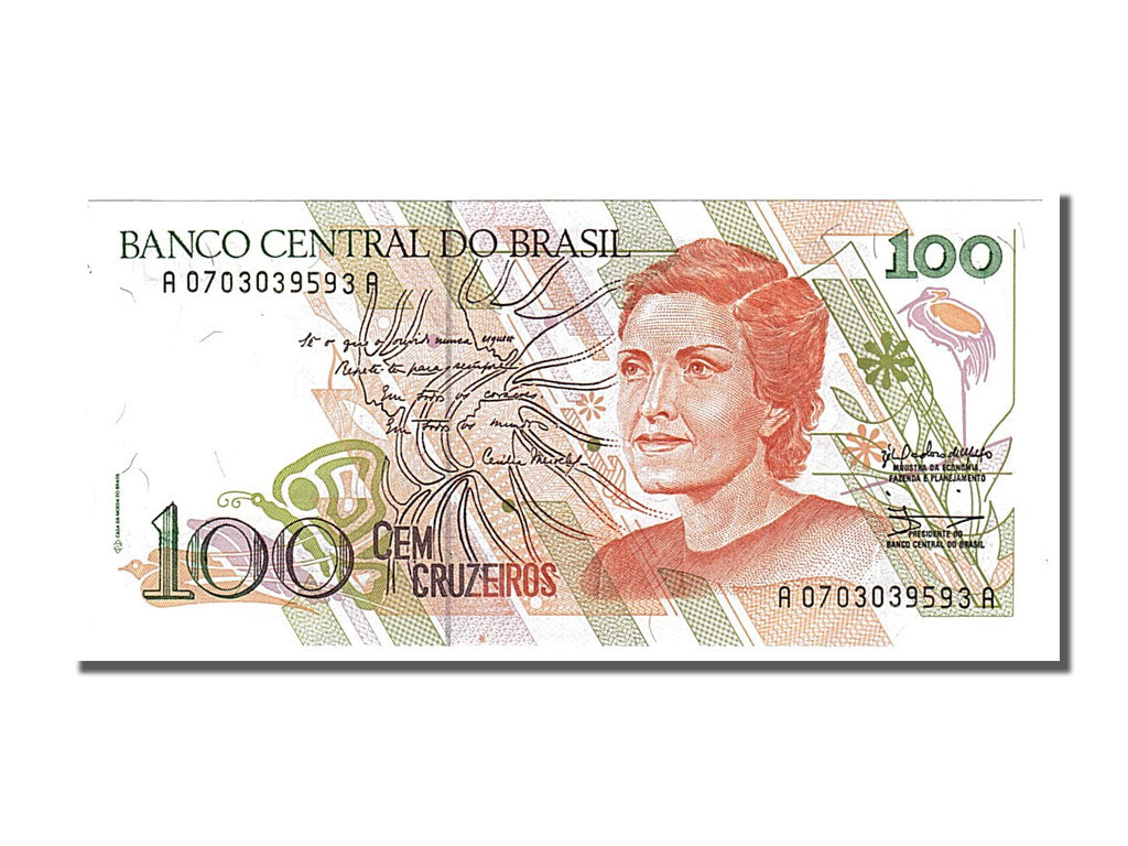 Banknote, Brazil, 100 Cruzeiros, 1990, UNC(65-70)