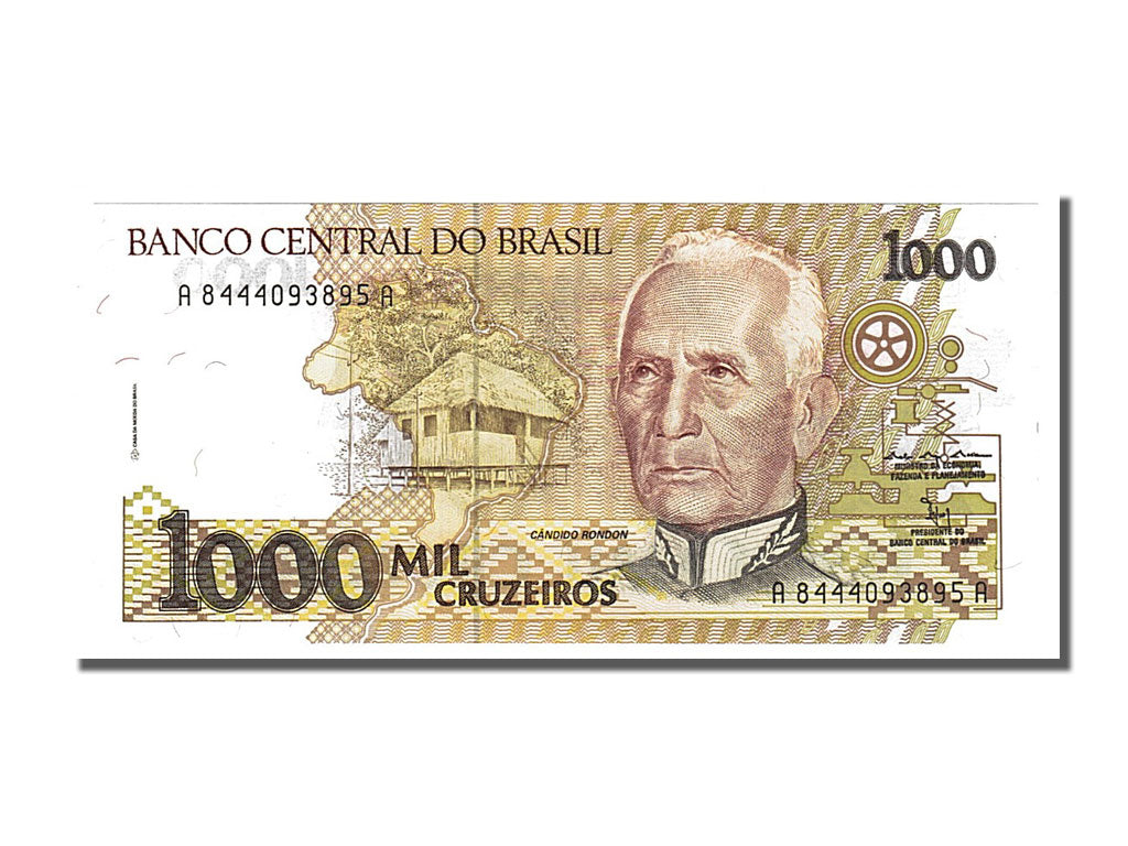 Banconote, Brasile, 1000 Cruzeiros, 1991, FDS