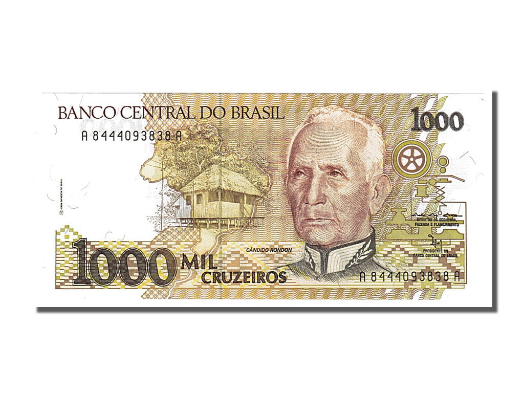 Banknote, Brazil, 1000 Cruzeiros, 1991, UNC(65-70)