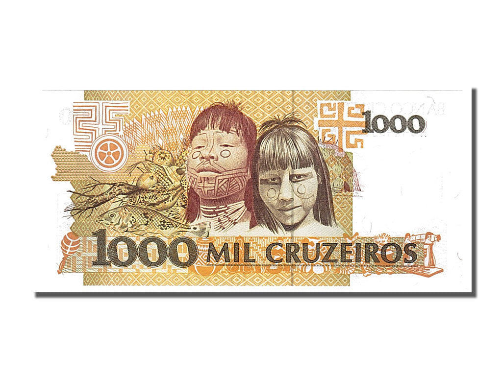 Banknote, Brazil, 1000 Cruzeiros, 1991, UNC(65-70)
