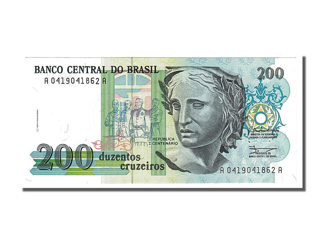 Banknote, Brazil, 200 Cruzeiros, 1990, UNC(65-70)
