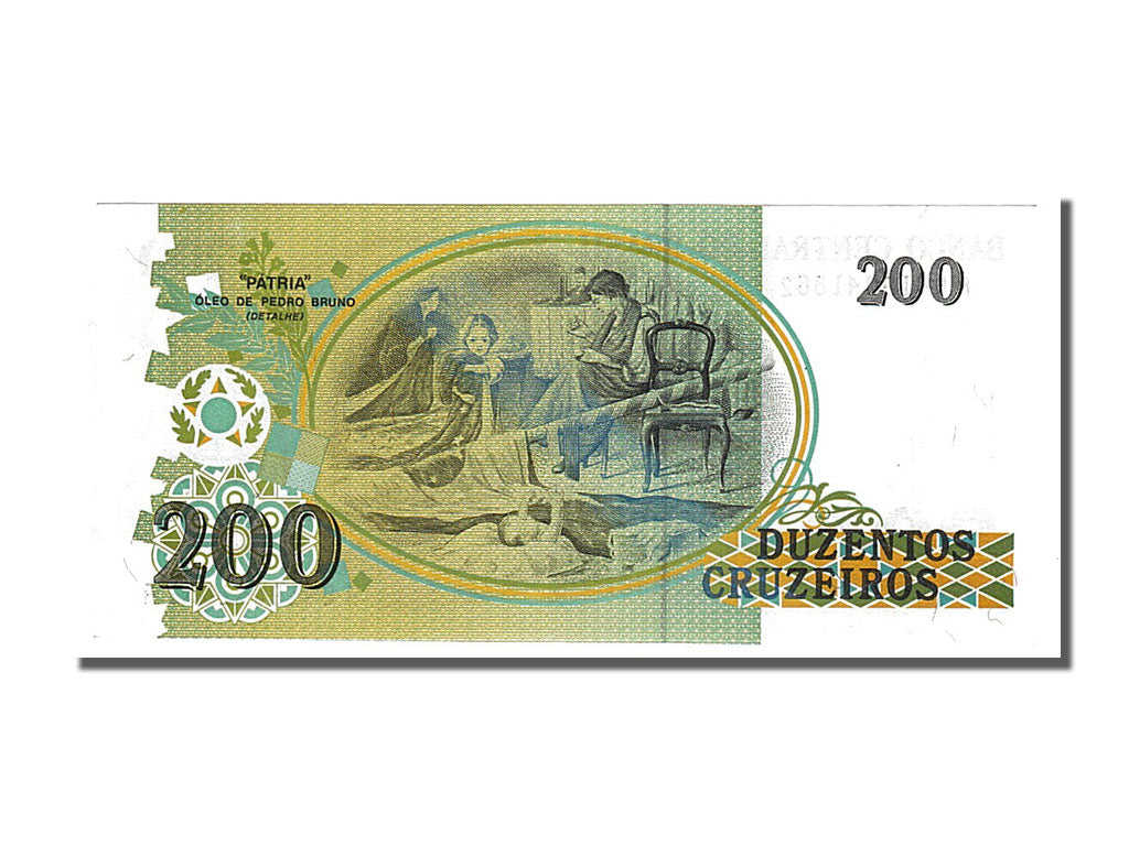 Banknote, Brazil, 200 Cruzeiros, 1990, UNC(65-70)