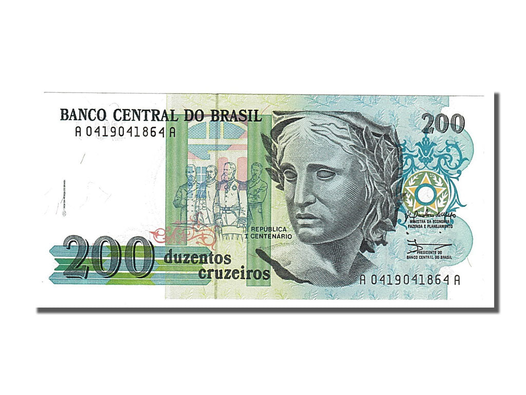 Banknote, Brazil, 200 Cruzeiros, 1990, UNC(65-70)